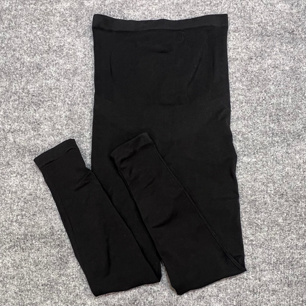 SPANX Leggings Womens Medium Black High Waisted Seamless Compression